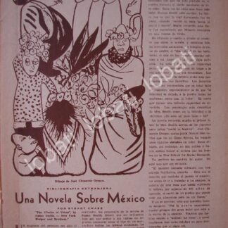 CARTEL ANTIGUO ORIGINAL DE NOTA DE STUART CHASE CON DIBUJO DE JOSE CLEMENTE OROZCO 1930s