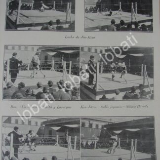 CARTEL ANTIGUO ORIGINAL DE FUNCION DE BOX, SUMO Y VARIOS EN MEXICO 1910 / DPT