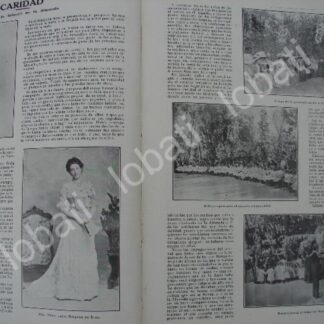 CARTEL ANTIGUO ORIGINAL DE LUZ SIERRA DE CALERO & LUISA RAIGOSA DE DIAZ EN KERMESSE 1909 /ASM