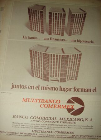 CARTEL ANTIGUO ORIGINAL DE MULTI BANCO COMERMEX 1974 /170