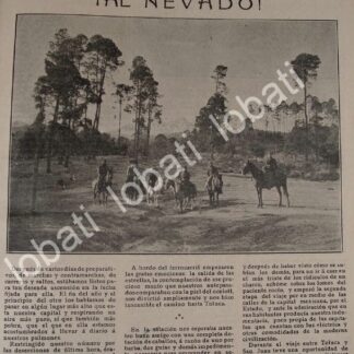 CARTEL ANTIGUO ORIGINAL DE EXPEDICION AL NEVADO DE TOLUCA 1910 / LDM