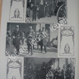 CARTEL ANTIGUO ORIGINAL DE DIPLOMATICOS Y SECRETARIO DE GUERRA 1910 / MLT PLT