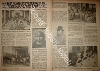 CARTEL ANTIGUO ORIGINAL DE LA NUEVA CASA DE BENEFICIENCIA PUBLICA 1934 CON NOTAS MUY DESPECTIVAS