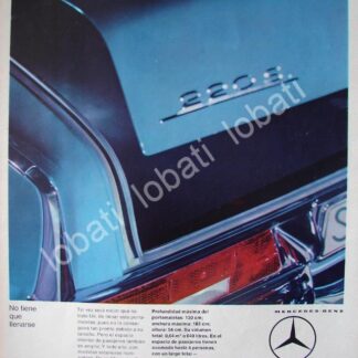 CARTEL ANTIGUO ORIGINAL DE AUTOS MERCEDES BENZ 220S 1964 /312