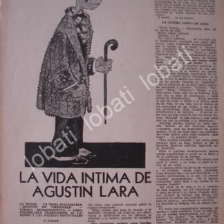 CARTEL ANTIGUO ORIGINAL DE LA VIDA INTIMA DE AGUSTIN LARA 1934 / FEP