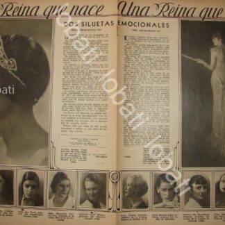 CARTEL ANTIGUO ORIGINAL DE SIMONE USSEL Y DELIA CUBILLAS, REINAS DEL COUNTRY CLUB 1934 / ASM
