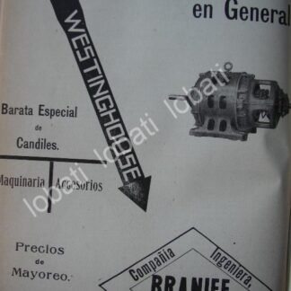 CARTEL ANTIGUO ORIGINAL DE EMPRESAS. BRANNIF Y CIA. 1914 /766 EMPRESA PIONERA EN MEXICO