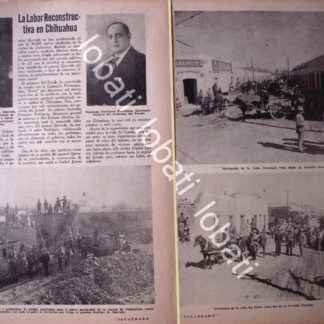 CARTEL ANTIGUO ORIGINAL DE RODRIGO QUEVEDO MORENO Y SUS OBRAS EN CHIHUAHUA 1934 /PLT