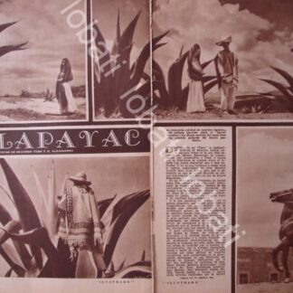 CARTEL ANTIGUO ORIGINAL DE LUGARES DE TETLAPAYAC DE EDUARDO TISSE Y GRIGORY ALEXANDROV 1932