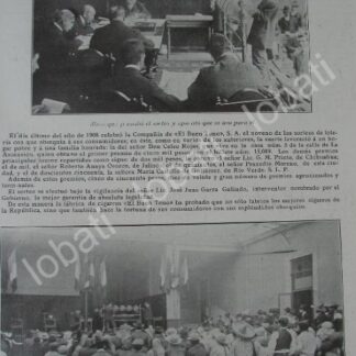 CARTEL ANTIGUO ORIGINAL DE LA LOTERIA DE LA CIGARRERA EL BUEN TONO 1909