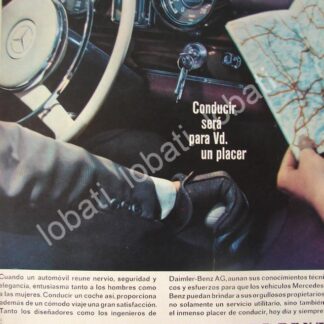 CARTEL ANTIGUO ORIGINAL DE AUTOS MERCEDES BENZ 1964 /310