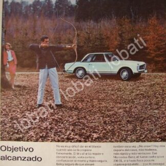 CARTEL ANTIGUO ORIGINAL DE AUTOS MERCEDEZ BENZ 230 SL 1964 /308