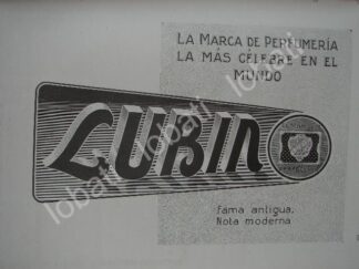 CARTEL ANTIGUO ORIGINAL DE PERFUME LUBIN 1909