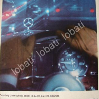 CARTEL ANTIGUO ORIGINAL DE AUTOS MERCEDES BENZ SE 1964 /302
