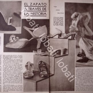 CARTEL ANTIGUO ORIGINAL DE EL ZAPATO ATRAVEZ DE LA HISTORIA 1931 / MODAS
