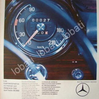 CARTEL ANTIGUO ORIGINAL DE AUTOS MERCEDES BENZ SE 1964 /299