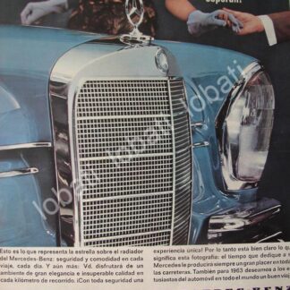 CARTEL ANTIGUO ORIGINAL DE AUTOS MERCEDES BENZ SE 1963 /297