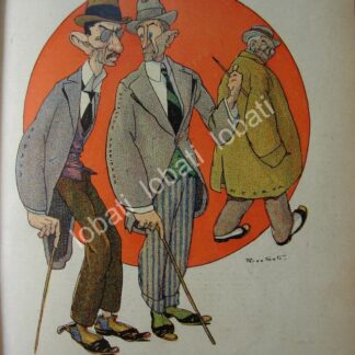 CARICATURA ANTIGUA 1914. VICTORIANO HUERTA Y EMILIO RABASA -POR: ATENEDORO PEREZ SOTO.