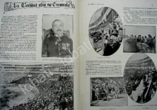 CARTEL ANTIGUO ORIGINAL DE CORRIDA EN LA PLAZA EL TOREO Y PORFIRIO DIAZ 1909