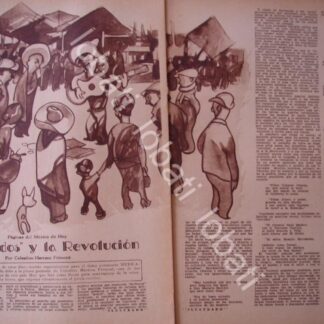 CARTEL ANTIGUO ORIGINAL DE LOS CORRIDOS Y LA REVOLUCION 1931 POR: CELESTINO HERRERA FRIMONT