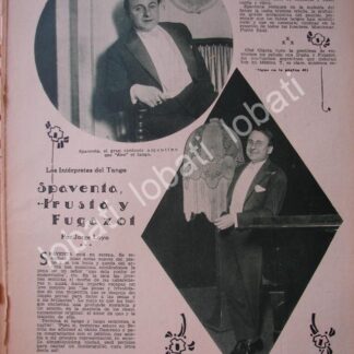 CARTEL ANTIGUO ORIGINAL DE EL CANTANTE FRANCISCO SPAVENTA 1931 /fep