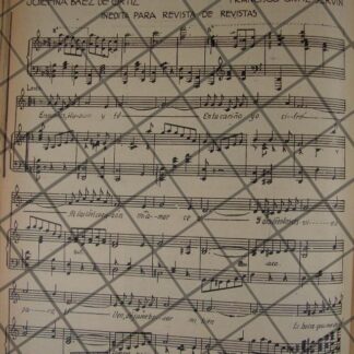 PARTITURA ANTIGUA INEDITA 1936 POR: FRANCISCO ORTIZ SERVIN / ENSUEÑOS