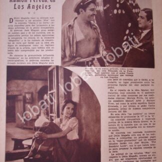 CARTEL ANTIGUO ORIGINAL DE DELIA MAGAÑA Y RAMON PEREDA EN HOLLYWOOD 1930 /FEP