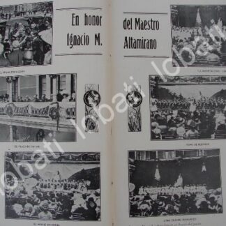 CARTEL ANTIGUO ORIGINAL DE PORFIRIO DIAZ EN HOMENAJE A MANUEL ALTAMIRANO 1910 / PLT