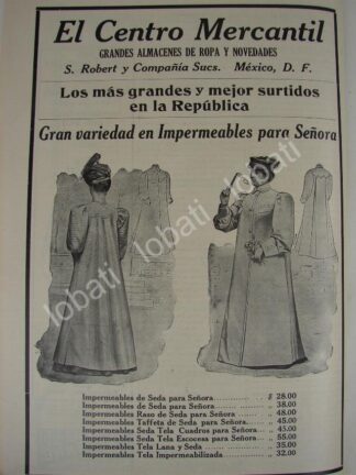 CARTEL ANTIGUO ORIGINAL DE TIENDA EL CENTRO MERCANTIL 1909 /176