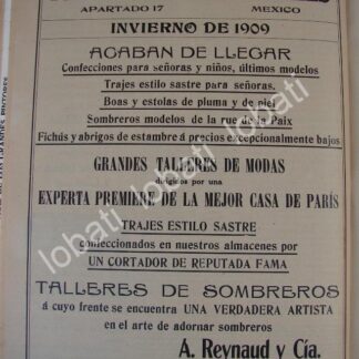 CARTEL ANTIGUO ORIGINAL DE TIENDA. LAS FABRICAS UNIVERSALES 1909 /690