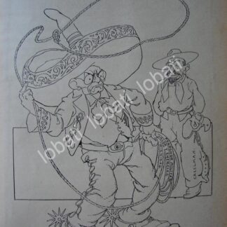 CARICATURA ANTIGUA 1914. VICTORIANO HUERTA Y JAMES CREELMAN