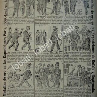 CARTEL ANTIGUO ORIGINAL DE AFICHE TIRA COMICA DE CIGARRERA EL BUEN TONO 1914 /278