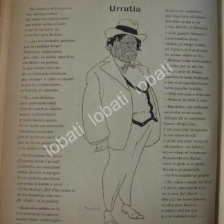 CARICATURA ANTIGUA. DR. AURELIANO URRUTIA 1914 POR. A. PEREZ SOTO