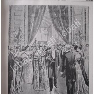 PORTADA ANTIGUA ORIGINAL  PORFIRIO DIAZ Y ESPOSA EN BAILE, DIBUJO DE CARLOS ALCALDE