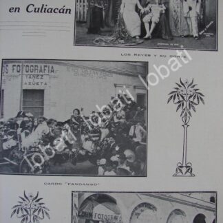 CARTEL ANTIGUO ORIGINAL DE EL CARNAVAL DE CULIACAN SIN. 1910 / LDM