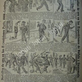 CARTEL ANTIGUO ORIGINAL DE CIA. CIGARRERA EL BUEN TONO 1914 TIRA COMICA No. 68 /280