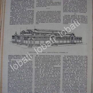 CARTEL ANTIGUO ORIGINAL DE LUGARES DE MORELIA. MERCADO SAN FRANCISCO Y HOTEL EUROPA. 1910 /LDM