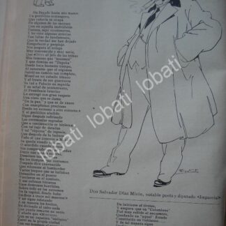 CARICATURA ANTIGUA 1914. SALVADOR DIAZ MIRON