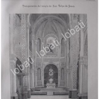 PORTADA ANTIGUA ORIGINAL  1897 INAUGURACION DEL TEMPLO SAN FELIPE DE JESUS D.F / RLG