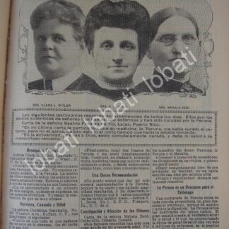 CARTEL ANTIGUO ORIGINAL DE TONICO LA PERUNA 1910 /Ni76 ( PE-RU-NA)