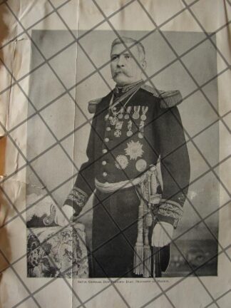 CARTEL ANTIGUO ORIGINAL DE RESEÑA DE LA MODA DE 1897 TRAJES DE RECEPCION