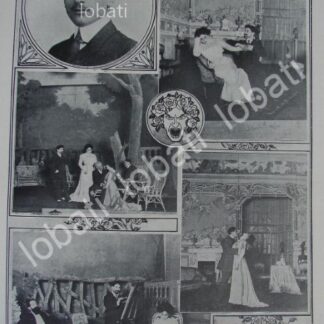 CARTEL ANTIGUO ORIGINAL DE JOSE ESCOFET Y SU OBRA DE TEATRO 1910 / FEP