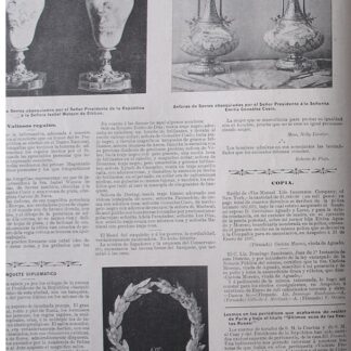 CARTEL ANTIGUO ORIGINAL DE REGALOS DE PORFIRIO DIAZ A DAMAS 1897
