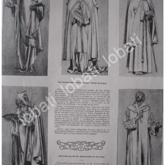 CARTEL ANTIGUO ORIGINAL DE PINTURAS DE SAN FELIPE DE JESUS DE BARTOLOME GALLOTTI EN MEXICO 1897