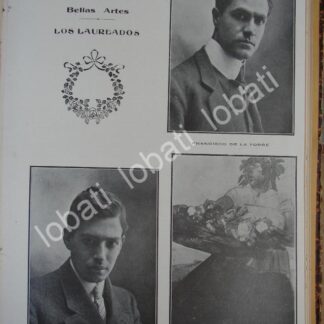 CARTEL ANTIGUO ORIGINAL DE SATURNINO HERRAN GANA CONCURSO DE ARTE 1910 / PLT