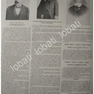 CARTEL ANTIGUO ORIGINAL DE JOSE ROVIROSA ANDRADE Y OTROS PERSONAJES 1897