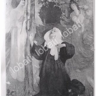 GRABADO ANTIGUO 1897. MONJA. ENTRE EL MUNDO Y EL CLAUSTRO /RLG