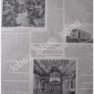 CARTEL ANTIGUO ORIGINAL DE RESEÑA DEL TREN DE SIBERIA RUSO 1897 FERROCARRIL