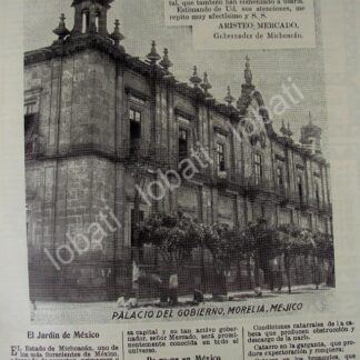 CARTEL ANTIGUO ORIGINAL DE MEDICINA LA PERUNA Y ARISTEO MERCADO GOBERNADOR DE MICHOACAN 1909 /29