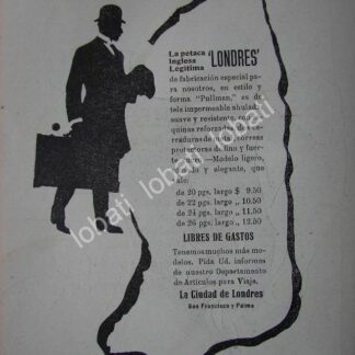 CARTEL ANTIGUO ORIGINAL DE TIENDAS LA CIUDAD DE LONDRES 1914 /761